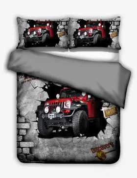 Abojoy 442142967179 Decor Duvet Cover Set Jeep 4x4 Vehicle One Click Repaint Never Stop Off-road
