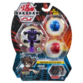 20119848 Bakugan Starter Pack 3-pack Darkus Cloptor Collectible Action Figures For