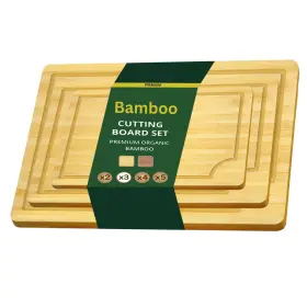 Zmmy-cb3 Big Kitchen 3-piece Bamboo Cutting Board For Butcher Block Chopping Meat Veg