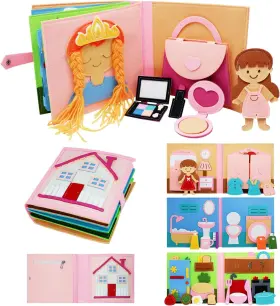 Brand Bizykoady 774034487051 Montessori Felt Busy Book Toddlers Quiet Preschool Early Learning