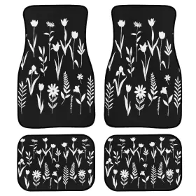 Cofkitgot Zx-cofkitgot-qicheddddwg 39 Forest And Garden Field Flower Floor Mats For Cars Universal Botanical Black