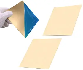 C280 Daseyyue 726434474018 2 Pcs Brass Sheet 5.9 Inch X 18 Gauge 0.04 /1.02mm Thickness No Scr