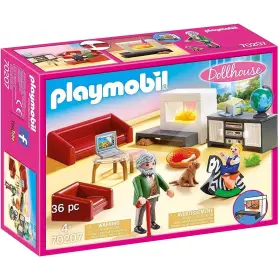 70207 Dollhouse Playmobil Living Room With Fireplace Lighting Effect For