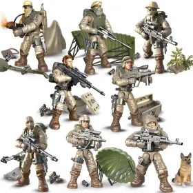 9902 Enhana 8 Pcs Building Block City Policeman Action Mini-figures With Multiple Militar