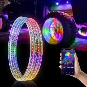 Forten Kingdom 791598699188 Dream Chasing Color 17 Inch Wheel Rim Light For Truck Car Tire Ring Dou