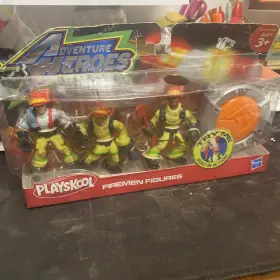 6996980100 Hasbro Playskool Adventure Heroes 3 Firemen Action Figures Set Brand New In Box Retired