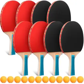 Ian-liliful-930 Liliful 8 Pieces Table Tennis Paddle Set Rackets Bulks Paddles P