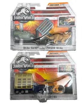 Matchbox 887961585209 A Lot Of 2 Jurassic World Dino Rivals Sets 2018 Trex Tricera Tracker