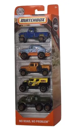 Gbj72 Matchbox 2019 Mbx No Road Problem 5-pack Jeep Willys 4x4 Volkswagen Bee