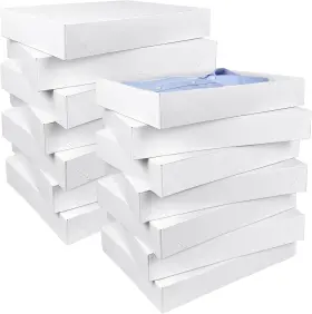 Mumululu 313113721701 14 Pcs White Gift Boxes With Lids Sizes 11ftft X 7.48ftft For Birthdays Gra
