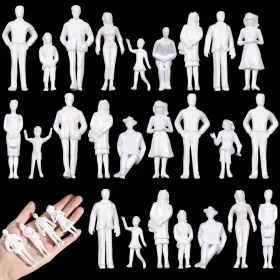 Mp-namalu-1986 Namalu 30 Pcs 1 25 Scale White Unpainted Mini