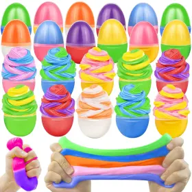 Est-03-02 Olixmlya Two Color Prefilled Easter Butter Slime 2.31 1.64 Inches Multicolor