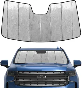 A-ss107-c Pigenius A-ss106-c/a-ss107-c/d Windshield Sunshade For Chevrolet Silverado/gmc Sierra 1500 2019-2025 Silver