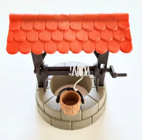 Playmobil 001389034502 3450 Large Castle 1985 Well Framework Crank Base Roof Bucket String