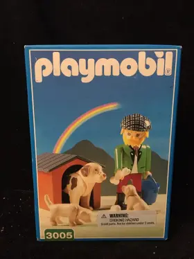 Playmobil 008789030054 3005 Man With Dogs Vintage 1998 Brand New And Sealed