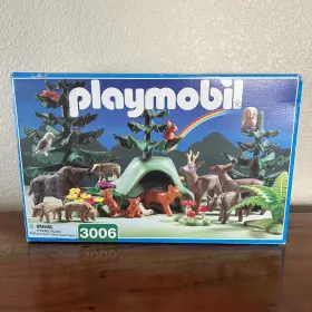 Playmobil 008789030061 Vintage #3006 Woodland Animals Owl Trees Foxes-not Complete