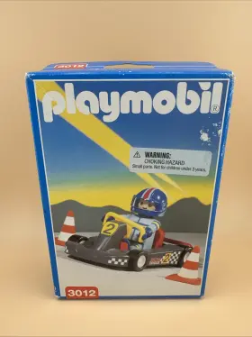 Playmobil 008789030122 1998 3012 Black Go-cart Racing Theme New Factory Sealed