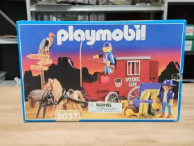 Playmobil 008789030375 Vintage 3037 Wagon Western National Bank 1999 New In Box Rare