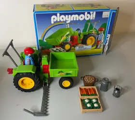 Playmobil 008789030740 3074 Green Tractor - Farm Series 1999/retired With Original Box