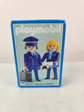 Playmobil 008789031006 3100 Lufthansa Airlines Pilot And Stewardess Rare Vtg 1999