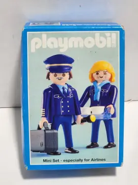 Playmobil 008789031044 Pilot And Stewardess 3104 New In Box Air Berlin Vintage 1999