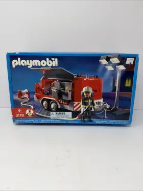 Playmobil 008789031785 New #3178 Rescue Fire Support Vehicle Trailer Rare Vtg 2001 Sealed