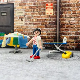 Playmobil 008789032065 Laundry Room 3206 Set Washing Machine Vacuum Ironing Board