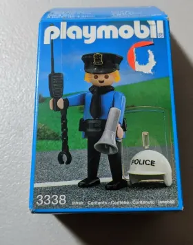 Playmobil 008789033383 3338 Police Officer Figure Set Helmet Vintage Nos New 1991 Htf
