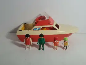 Playmobil 008789034984 System 3498 Boat Swimming Scuba Diver Cabin Cruiser 1984 Geobra