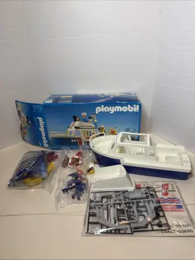 Playmobil 008789035998 3599 Coast-guard Boat Ship Vintage Some Sealed Contents Complete 1993