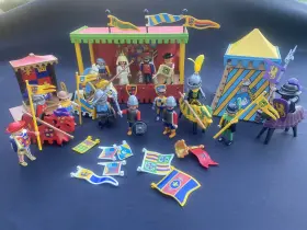3654 Playmobil 008789036520 Vintage 3652 Swan Medieval Knights Fair Ladys Jousting Stand