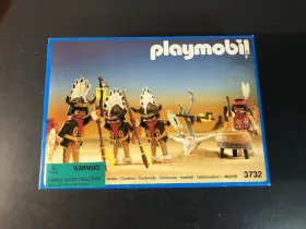 Playmobil 008789037329 Native American Buffalo Dancers Nib 3732. Geobra Brandstatter 1992
