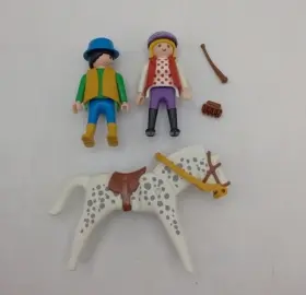 Playmobil 008789037633 3763 Horse And Rider Manager Riding School Man Woman Complete