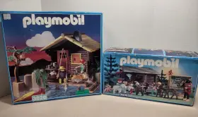 3638 Playmobil 008789038265 Vintage 3826 Sportsmans Cabin And Children S Petting Zoo