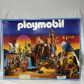 Playmobil 008789038708 3870 Western Native American Camp Thunder Vintage As Is