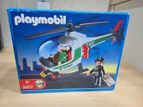 Playmobil 008789039071 German Police Helicopter 3907 1997 Polizei Polizist Pilot New Sealed