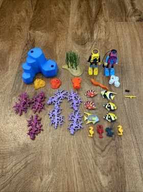 Playmobil 008789039538 Vtg 1997 3953 Ocean Sea Life Scuba Diver Reef Missing Pieces. Orig Box