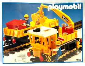 4364 Playmobil 008789040534 4053 V2 Atlas Work Train And Crossing - Both Nisb