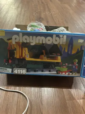 Playmobil 008789041166 Railway Train 4116 Rag Tipping Hopper Cart Wagon 1995 Box Has Damage