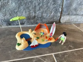 Playmobil 008789041494 Beach Holiday Sand Castle Surfboard Water Play Set 4149