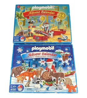 4155 Playmobil 008789041562 Advent Calendar Lot Of 2 Xmas In The Forest Pirate Lagoon 4156