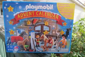 Playmobil 008789041593 Advent Calendar 24 Boxes Stable Scene Horses 77 Pcs Age 4-10 #4159