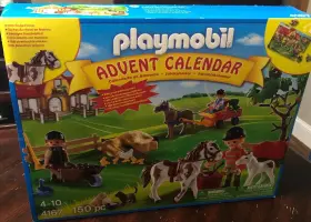 Playmobil 008789041678 Christmas Advent Calendar Pony Farm #4167 2012 Horse Nib 150 Pieces