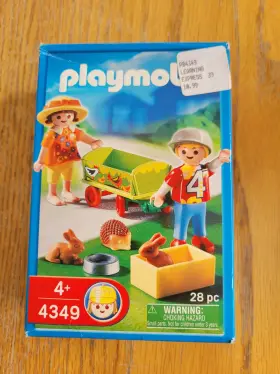 Playmobil 008789043498 New Pet Transport Toy Set Kids Bunny 4349 City 28 Piece Sealed Box