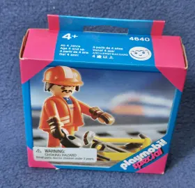Playmobil 008789046406 4640 Construction / Railroad Worker Brand New Factory Sealed Box
