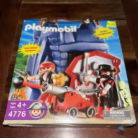 Playmobil 008789047762 Take Along Set 4776 Dungeon Pirates Cannon Skeleton Monkey Fire