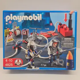 Playmobil 008789048257 4825 Firefighters With Water Pump New Sealed Box