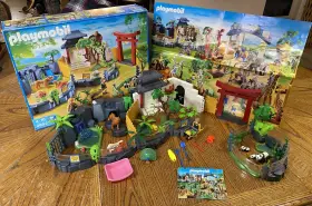 Playmobil 008789048523 4852 Asian Animal Enclosure Pandas Tigers Orangutans With Box And Poster