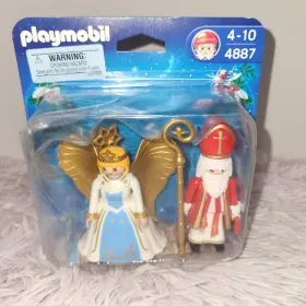 Playmobil 008789048875 Vintage Christmas Angel And Father 4887 Saint Nicholas New