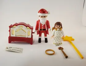 Playmobil 008789048899 4889 Duo Pack Little Angel And Santa With Organ Works Complete